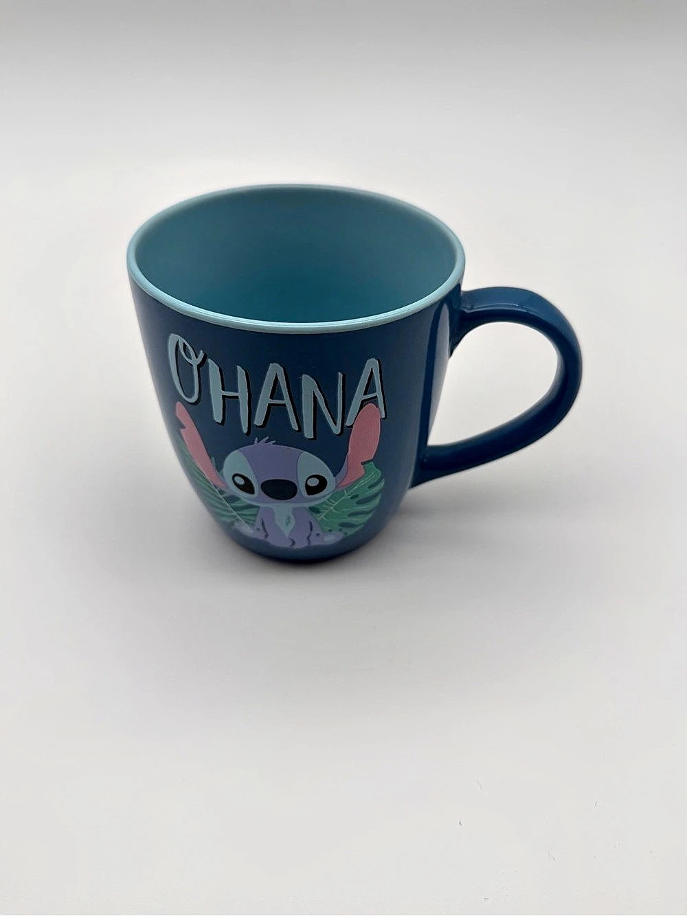 Disney Lilo & Stitch Ohana Ceramic Mug Blue & Pink